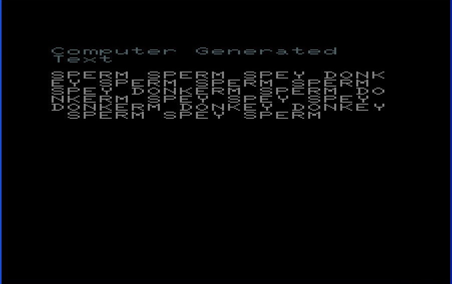 A Text Thing VIC-20 screenshot