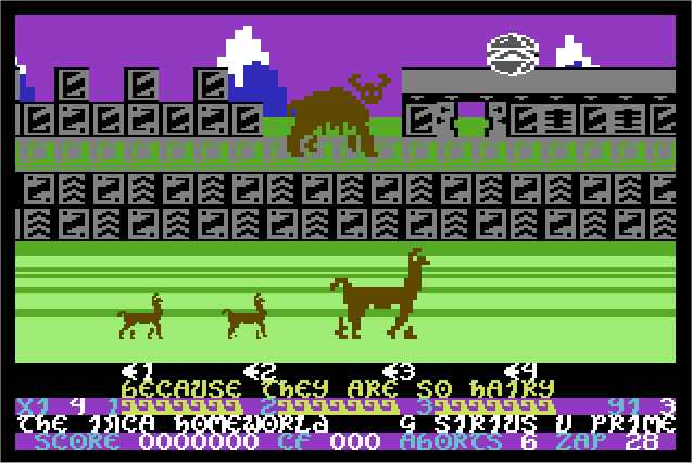 Mama Llama C64 screenshot