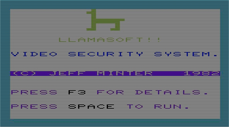 Video Security VIC-20 screenshot